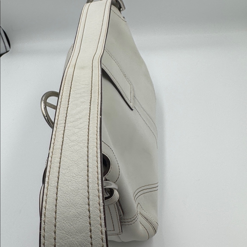 Coach Y2K Chalk White SoHo Pocket Leather Shoulder Bag - Picture 7 of 15